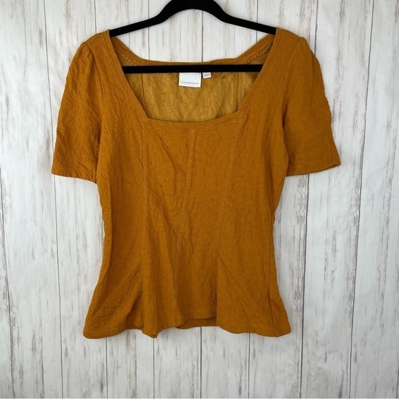 Anthropologie Ett Twa golden yellow top medium - Picture 1 of 5
